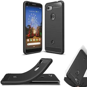 Coque - XEPTIO - Google Pixel 3A - Noir - Antichoc - Carbon Fiber pas cher