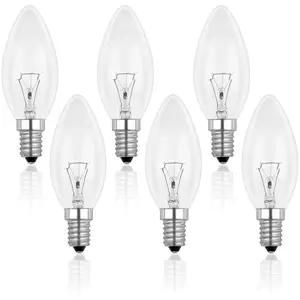 AHLSEN Ampoule Bougie Clair E14 40W, Ampoule Incandescence Dimmable, Blanc Chaud 2700K, 400LM, Ampoule Flamme, E14 Ampoules à bougie à vis Edison, Pack de 10 pas cher
