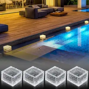 ZOLGINAH Ineasicer - Lampe Solaire Extérieur, 4 Pièces Étanche Lampe Solaire Sol, 8 modes d'éclairage led Lumineuse Solaire Jardin pour Terrasse Pelouse RouteVendu parmanomano