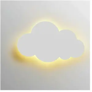 ENSOLEILLE Applique murale - Lumière nuageuse - Pour intérieur - Moderne - Abat-jour en acrylique avec lampes led intégrées - Pour chambre d'enfant - Éclairage pas cher
