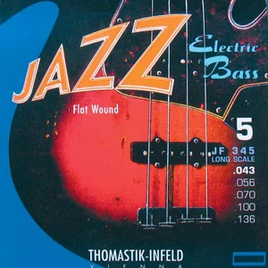 Comparateur de prix : Thomastik-Infeld JF345 Jazz Flat Wound Long Scale 5 cordes