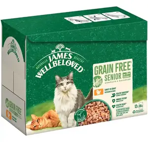 James Wellbeloved Senior sans céréales dinde pour chat - 12 x 85 g pas cher