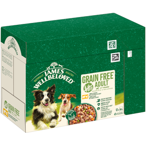 12x90g James Wellbeloved Grain Free Hypoallergenic agneau & poulet ave... pas cher