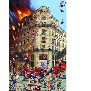 Puzzle RUYER POMPIERS PIATNIK Multicolore pas cher