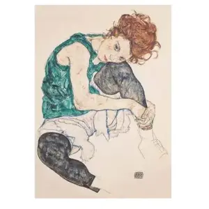 Piatnik Schiele - Sitzende Frau: Puzzel mit 1000 Teilen, Größe 68 x 48 cm pas cher