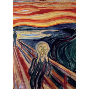 Puzzle carton 1000 pièces MUNCH LE CRI PIATNIK Multicolore pas cher