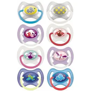 MAM Sucette Anneau - à partir de 6 mois - Silicone - Lot de 2 - coloris aléatoire pas cher