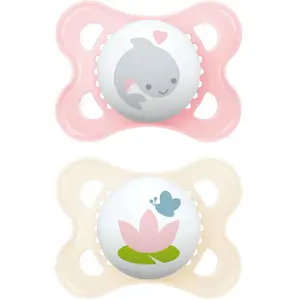 mam - Sucette Original Animaux 2-6 mois (2 pièces) coloris aléatoire Tétine en silicone symétrique et anatomique Tétine bébé avec boîte de transport et de stérilisation pas cher