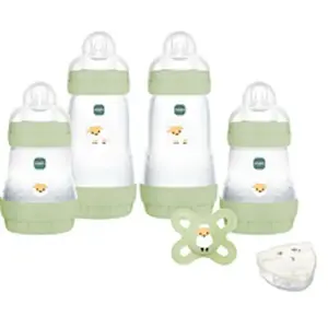 MAM Coffret naissance Nature (4 biberons+1 sucette+1 boîte doseuse) pas cher