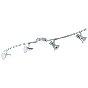 Plafonnier led 12 watts mobile salon hall spot argent Eglo 93549 pas cher