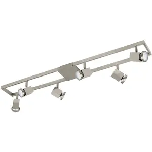 EGLO Spot ZERACO 6 ampoules nickel satiné pas cher
