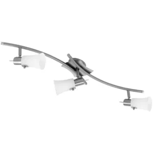 Eglo - Lampe spot de plafond réglable en acier verre satiné IP20 90403Vendu parmanomano