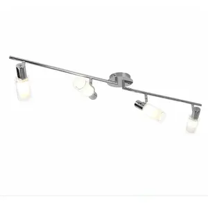 Plafonnier spot lampe salon barre de verre lumineuse pivotante Eglo 90725 pas cher