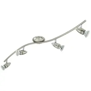 Eglo Ganzoo Magnum Onde/4 Led, Nickel Mat/Chromé/92644 E pas cher