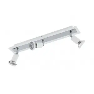 Eglo Sarria Spot en Acier 3 Ampoules 15 W Blanc/Chromé