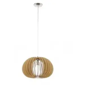 EGLO Cossano - Hanglamp - 1 Lichts - Ø450mm. - Nikkel-Mat - Ahorn pas cher