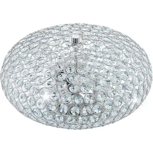 EGLO Clemente - Plafondlamp - 2 Lichts - Ø350mm. - Chroom - Helder pas cher
