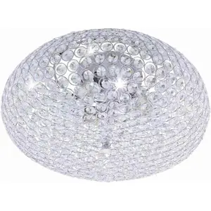 EGLO Clemente - Plafondlamp - 3 Lichts - Ø450mm. - Chroom - Helder