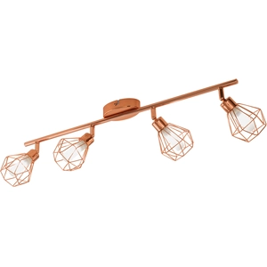 Eglo Zapata Spot Acier Plafonnier 4 Ampoules 25W Cuivre pas cher