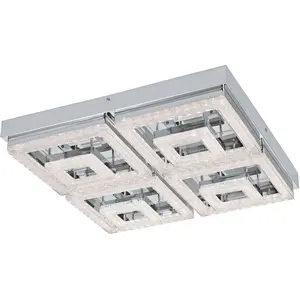 EGLO Fradelo - Plafondlamp - 52cm - 1 Lichts - Chroom, Helder pas cher