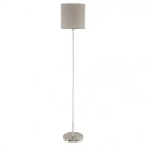 EGLO Pasteri Vloerlamp - E27 - 157,5 cm - Grijs/Taupe pas cher