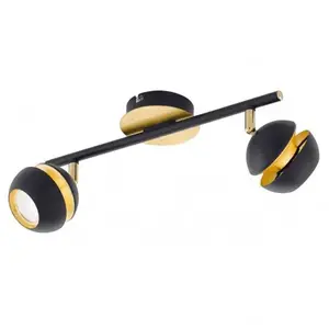 Eglo Nocito Spot Acier 6,6 W Noir, Or pas cher