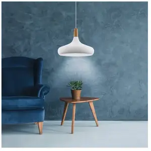 Eglo Sabinar - Luminaire Suspendu À 1 Ampoule, Grand Dôme, Blanc, E27Vendu parbol