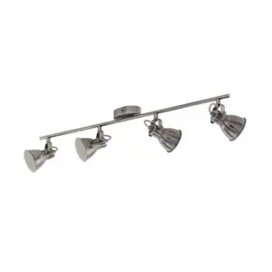 Eglo Seras Plafonnier 4 Spots en Acier 3,3 W Nickel Antique Crème pas cher