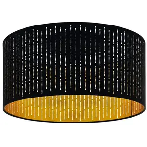 Eglo Plafonnier Varillas En Noir/Doré pas cher