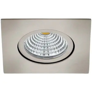 Comparateur de prix : Richtbare led spot Saliceto vierkant - 6w - 2700K nikkel mat