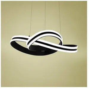 Eglo Suspension Led Corredera - 2 Ampoules - Suspension Moderne - en Acier et Plastique - Noir et Blanc - Lampe de Salon - Blanc Chaud pas cher