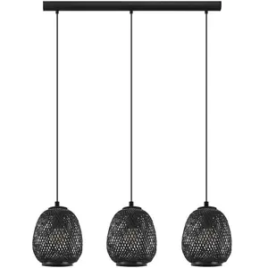 EGLO Dembleby 1 - Hanglamp - E27 - 90 cm - Zwart pas cher
