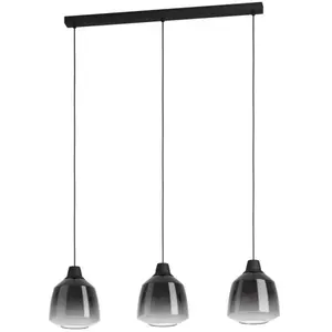 EGLO Sedbergh Hanglamp - E27 - 90 cm - Zwart - Glas pas cher