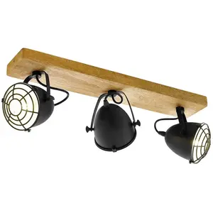 Comparateur de prix : EGLO Plafonnier Gatebeck, luminaire à trois lumières de style vintage,...