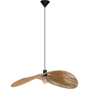 Comparateur de prix : EGLO Siruela Hanglamp - E27 - 80 cm - Bruin|Zwart - Papier