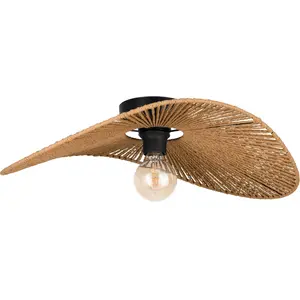 Comparateur de prix : EGLO Siruela Plafondlamp - E27 - 16 cm - Bruin/Zwart - Papier