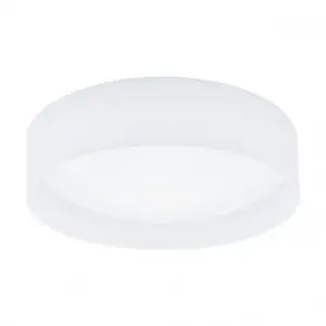 Eglo - Plafonnier Pasteri Led Abat-jour Lin Blanc Ø32 Cm pas cher