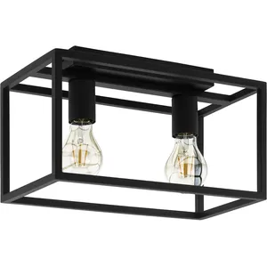 EGLO Eldrick Plafondlamp - E27 - 40 cm - Zwart pas cher