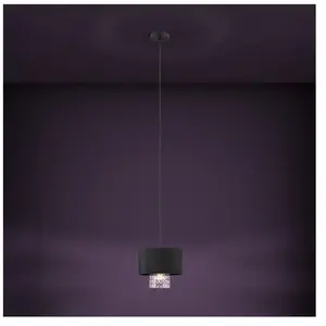 Eglo SAPUARA 39977 Hanglamp - Modern Zwart/Transparant pas cher