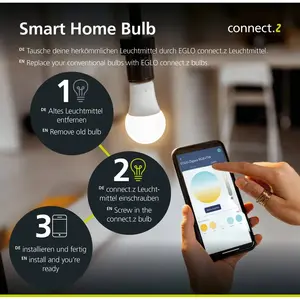 EGLO connect.z Ampoule LED E27 connectée, ST64, ZigBee, contrôlable pa... pas cher