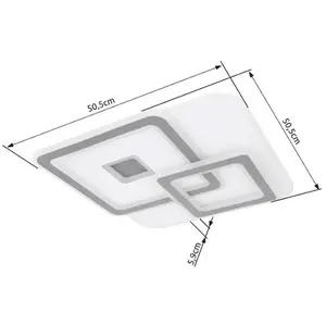 Globo plafonniere Kique - wit - metaal - 48547SH pas cher