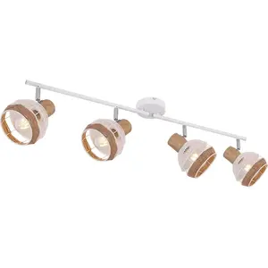 Globo - spot - Widy - wit - metaal - opbouwspot - E27 - 54021-4 pas cher