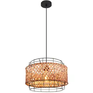 Globo - suspension - GINA - naturel - métal - Ø 35cm - E27 - pas cher