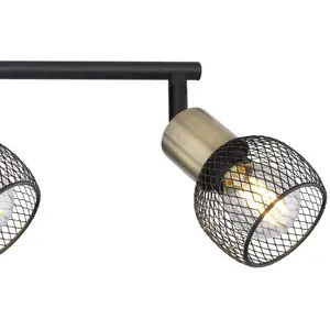 Globo - spot - Fiastra - noir - métal - spot en saillie - E14 - pas cher