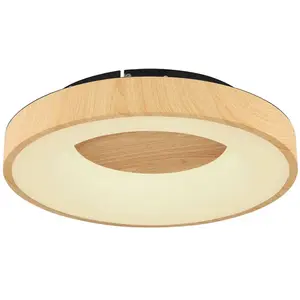 Globo - plafonnier - Jolli - naturel - métal - ø 40cm - led - pas cher