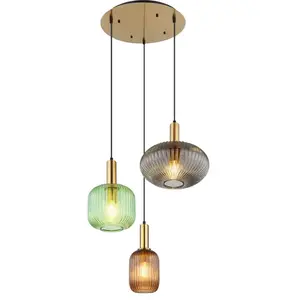 Globo - suspension - Normy - laiton - verre - ø 55cm - E27 -Vendu parmanomano
