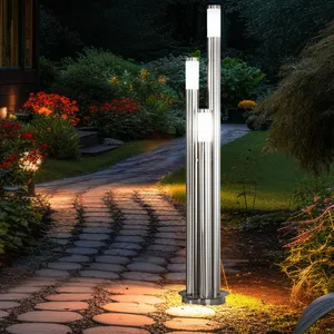Lampadaire led d'extérieur en acier inoxydable, grand luminaire d'exté... pas cher