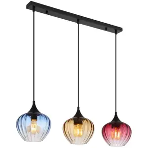 Comparateur de prix : Globo Lampe suspendue pour salle à manger, plafonnier en verre, à 3 lampes
