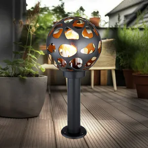 Globo Lampadaire lampadaire extérieur boule de lampe de jardin en acie... pas cher