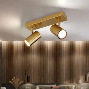Comparateur de prix : Globo Plafonnier spot plafonnier métal doré rotatif orientable 2 flammes